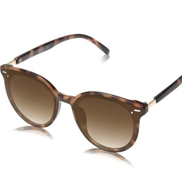 ⚡SOJOS Womens Black Tortoise Frame Round Retro Vintage Large Frame Sunglasses - Picture 1 of 5